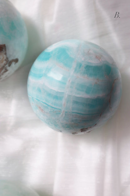 Caribbean Blue Calcite Sphere
