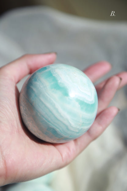 Caribbean Blue Calcite Sphere