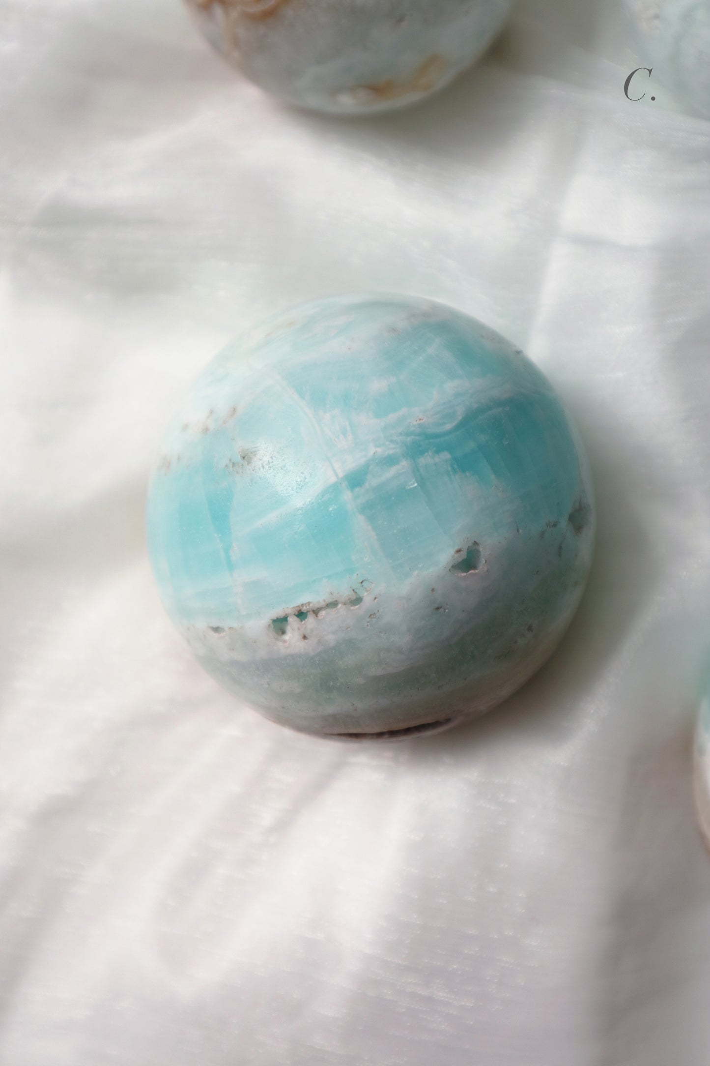 Caribbean Blue Calcite Sphere