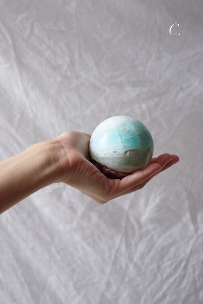 Caribbean Blue Calcite Sphere