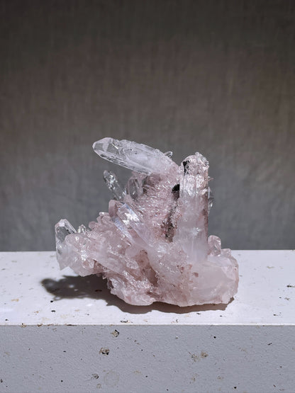 Colombian Pink Lemurian Quartz Stacked Cluster