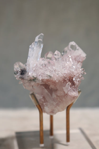Colombian Pink Lemurian Quartz Stacked Cluster