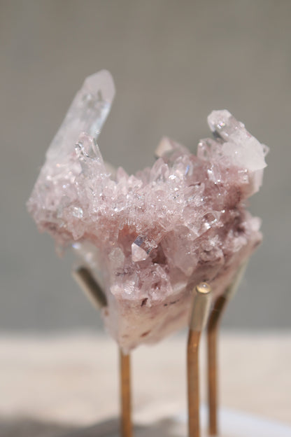 Colombian Pink Lemurian Quartz Stacked Cluster