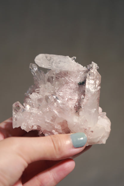 Colombian Pink Lemurian Quartz Stacked Cluster