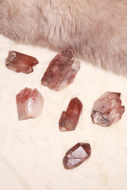 Congo Oxblood Red Quartz Cluster