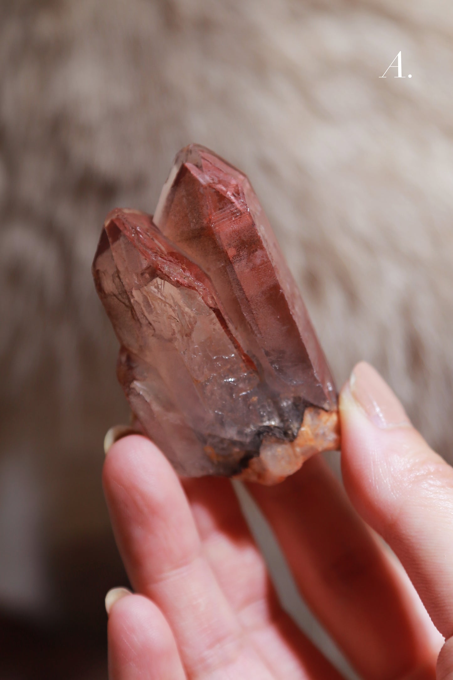 Congo Oxblood Red Quartz Cluster
