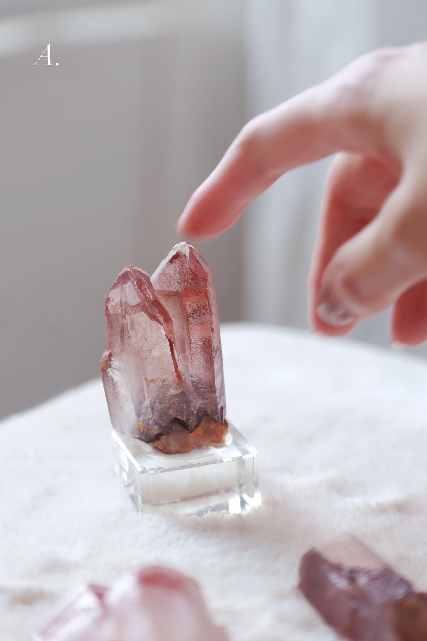Congo Oxblood Red Quartz Cluster
