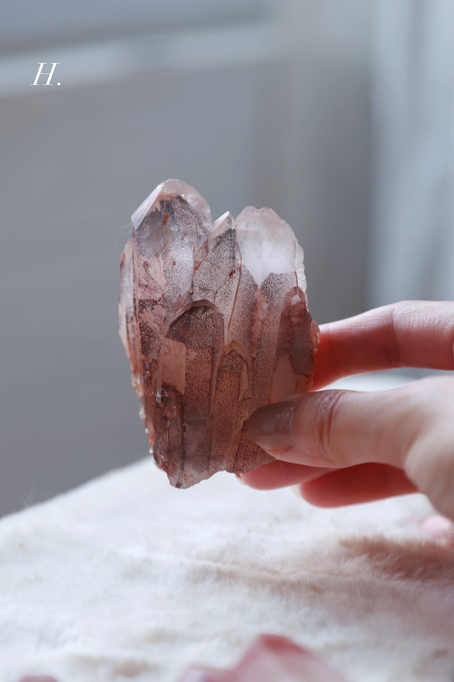 Congo Oxblood Red Quartz Cluster