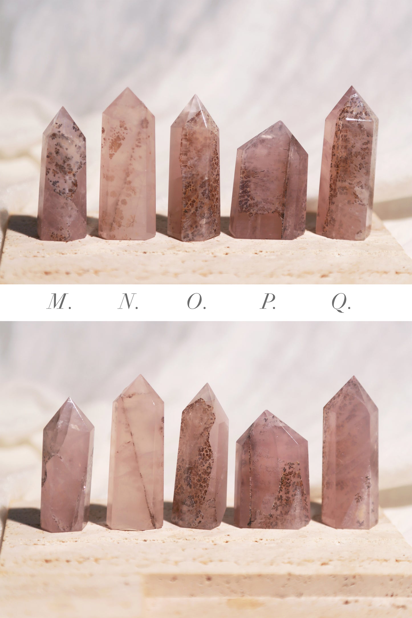 Dendritic Rose Quartz Point