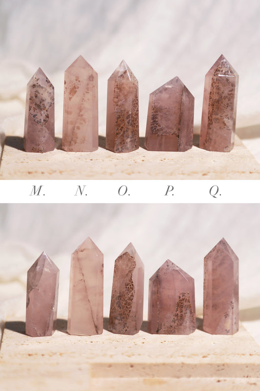 Dendritic Rose Quartz Point