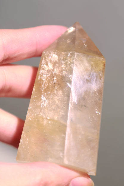 Dendritic Golden Healer Rose Quartz Tower