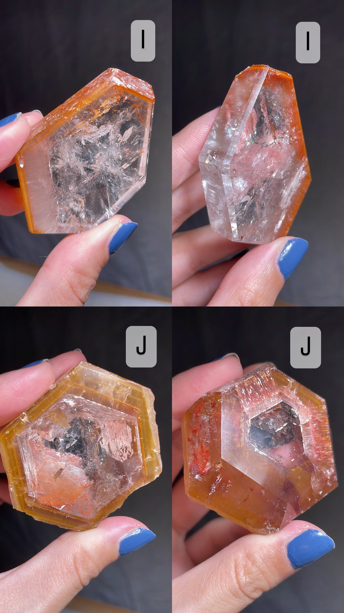 Dreamcoat lemurian Super Seven Coated Quartz Slice