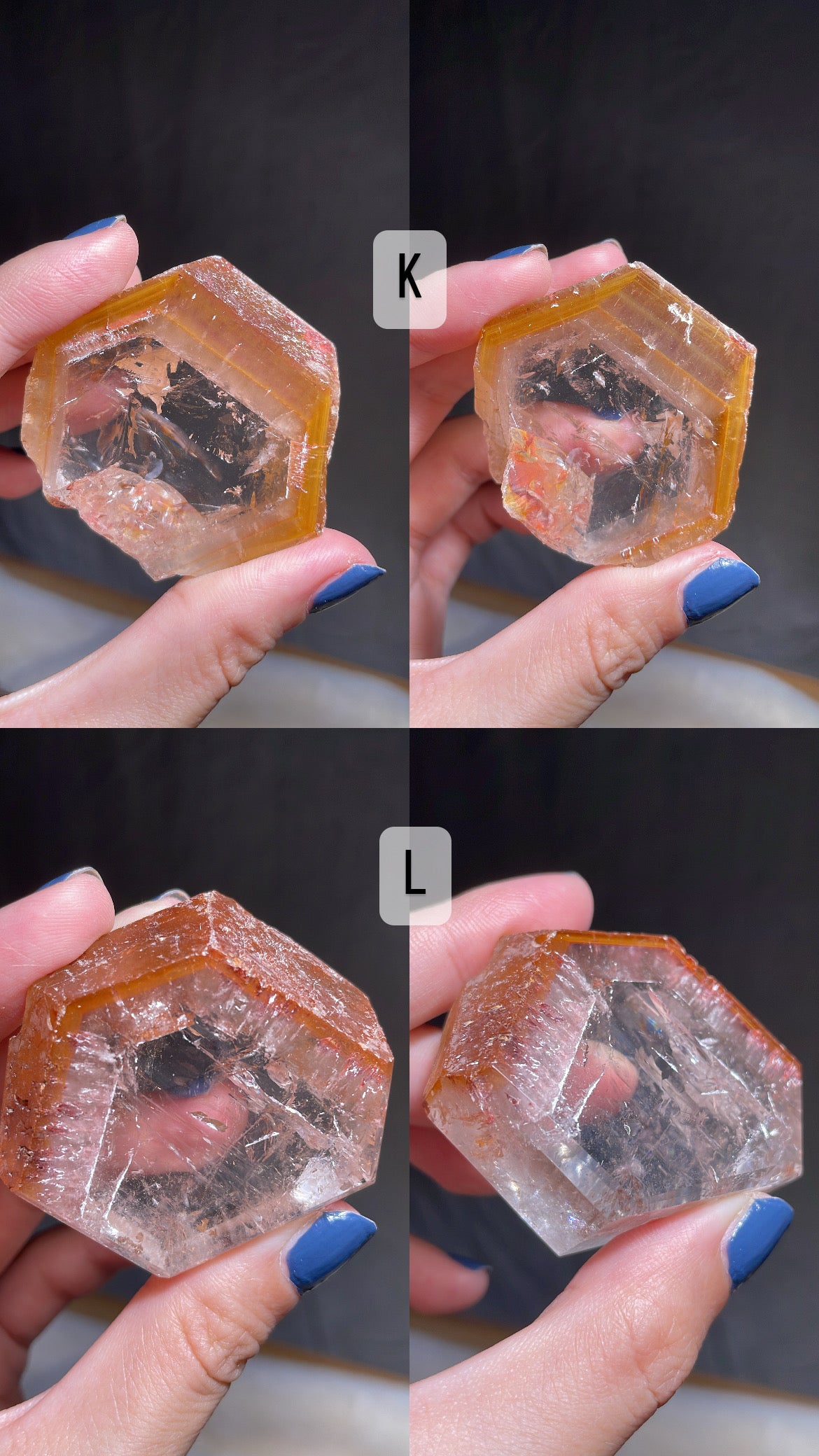 Dreamcoat lemurian Super Seven Coated Quartz Slice