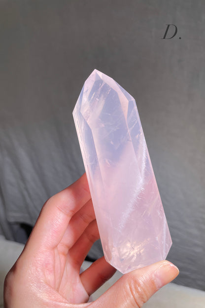 Brazilian Glassy Rose Quartz Tower
