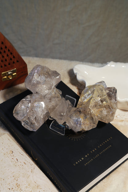 Extra Large Raw Herkimer Diamond Chain Cluster