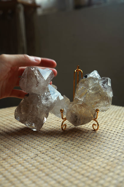 Extra Large Raw Herkimer Diamond Chain Cluster