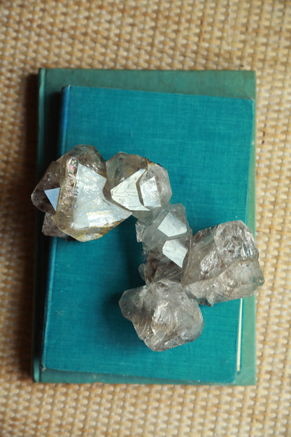 Extra Large Raw Herkimer Diamond Chain Cluster