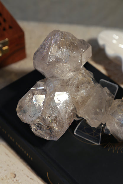 Extra Large Raw Herkimer Diamond Chain Cluster