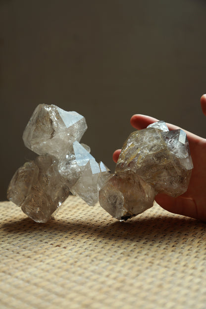 Extra Large Raw Herkimer Diamond Chain Cluster