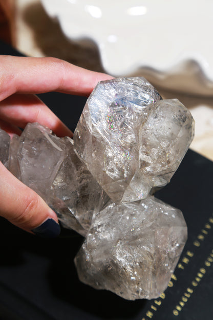 Extra Large Raw Herkimer Diamond Chain Cluster