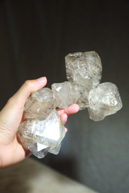 Extra Large Raw Herkimer Diamond Chain Cluster