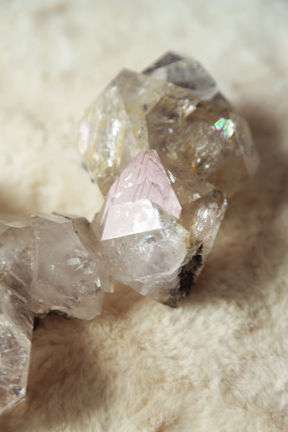 Extra Large Raw Herkimer Diamond Chain Cluster