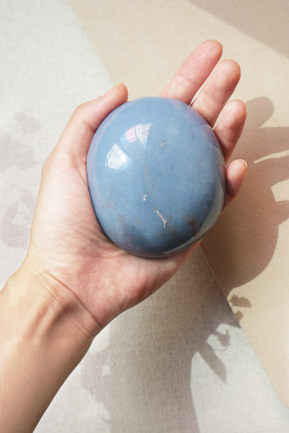 Angelite Jumbo Palm Stone