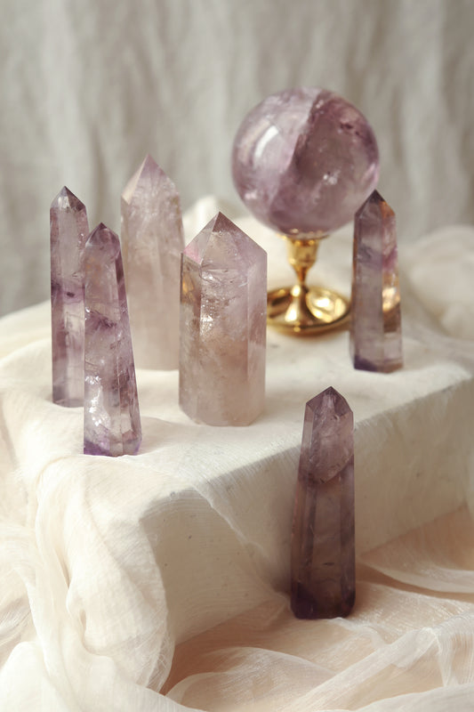Lavender Amethyst with Phantom Tower