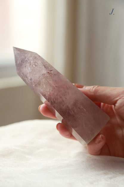 Lavender Amethyst with Phantom Tower
