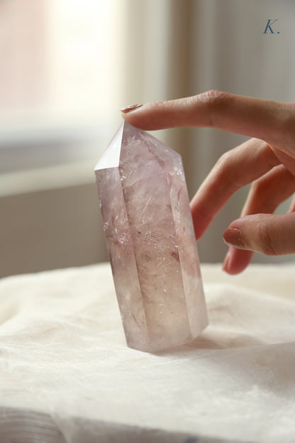 Lavender Amethyst with Phantom Tower