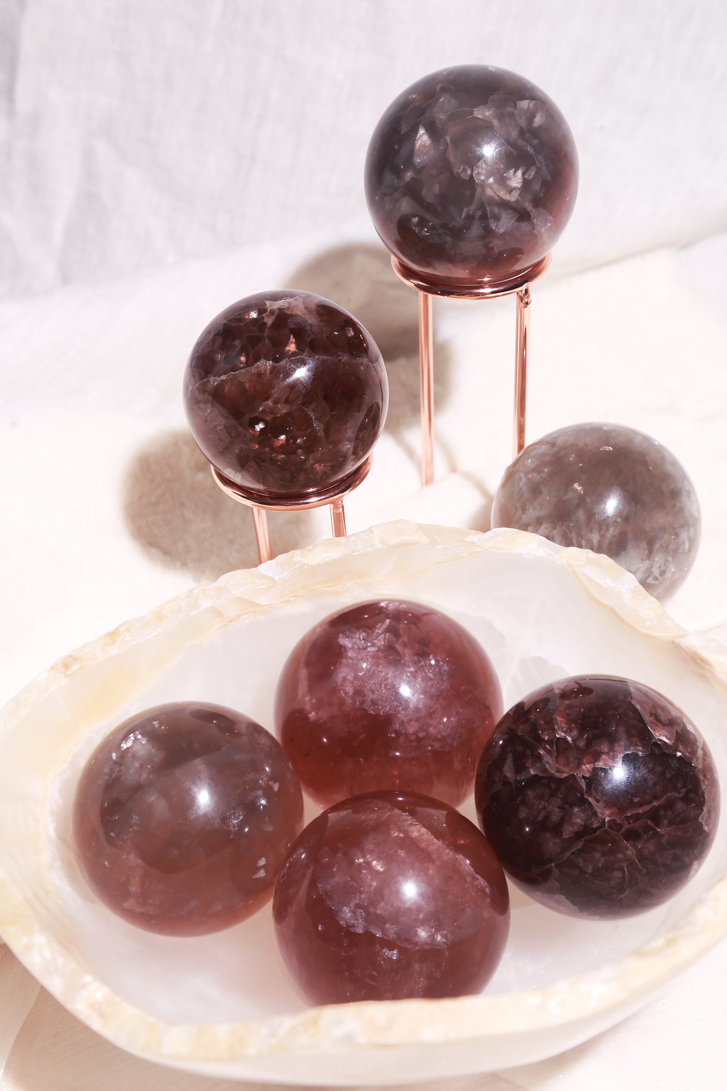 Red Mica Fluorite Sphere