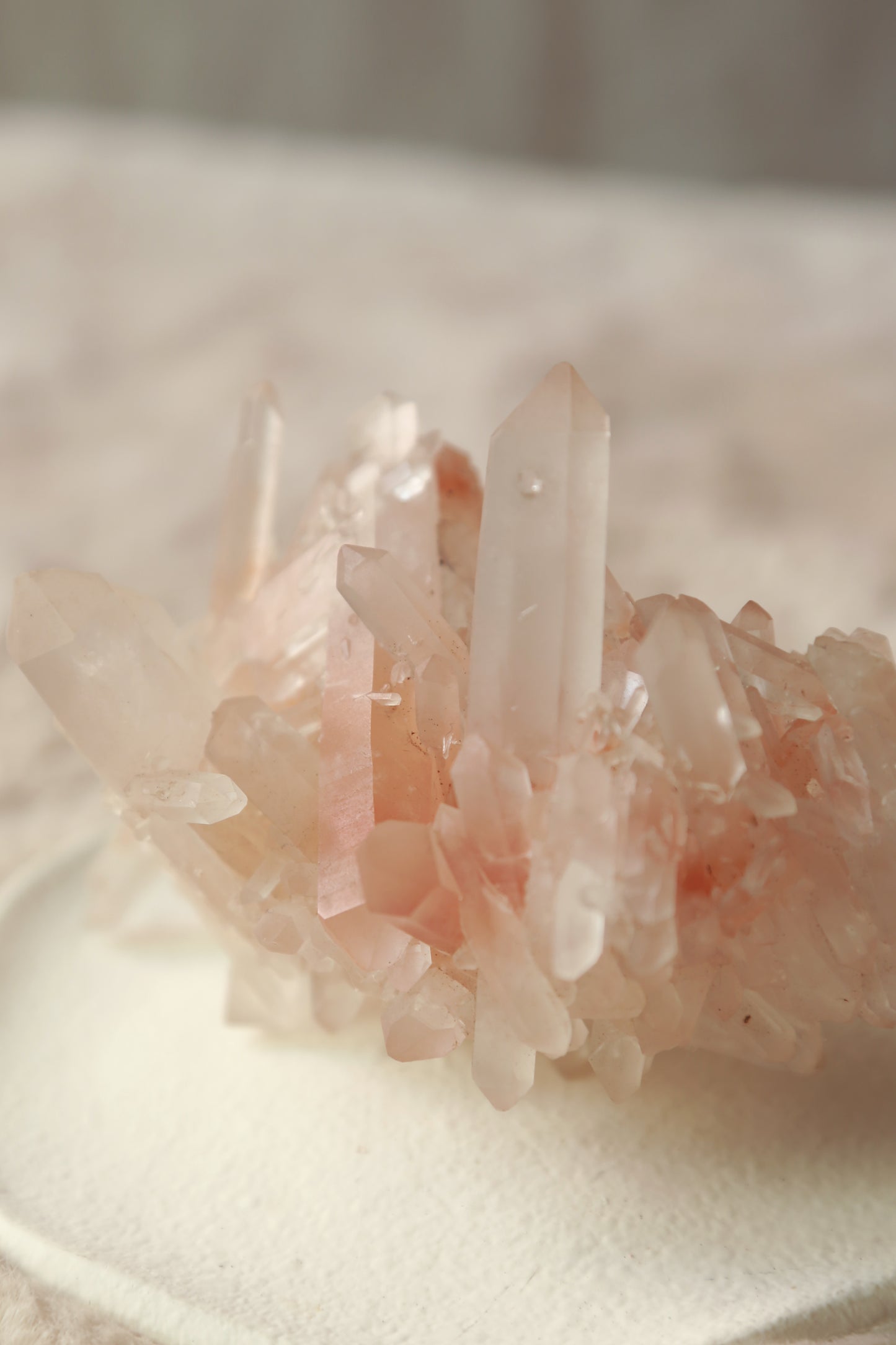 Pink Himalayan Samadhi Quartz DT Cluster