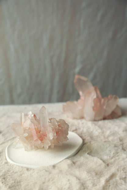 Pink Himalayan Samadhi Quartz DT Cluster