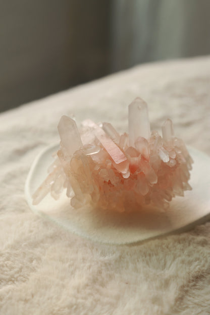 Pink Himalayan Samadhi Quartz DT Cluster