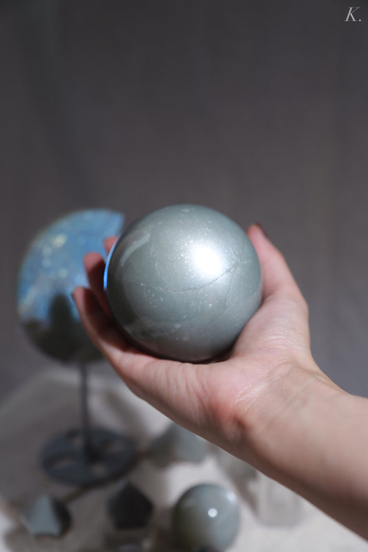 Sage Blue Green Moonstone Sunstone Sphere