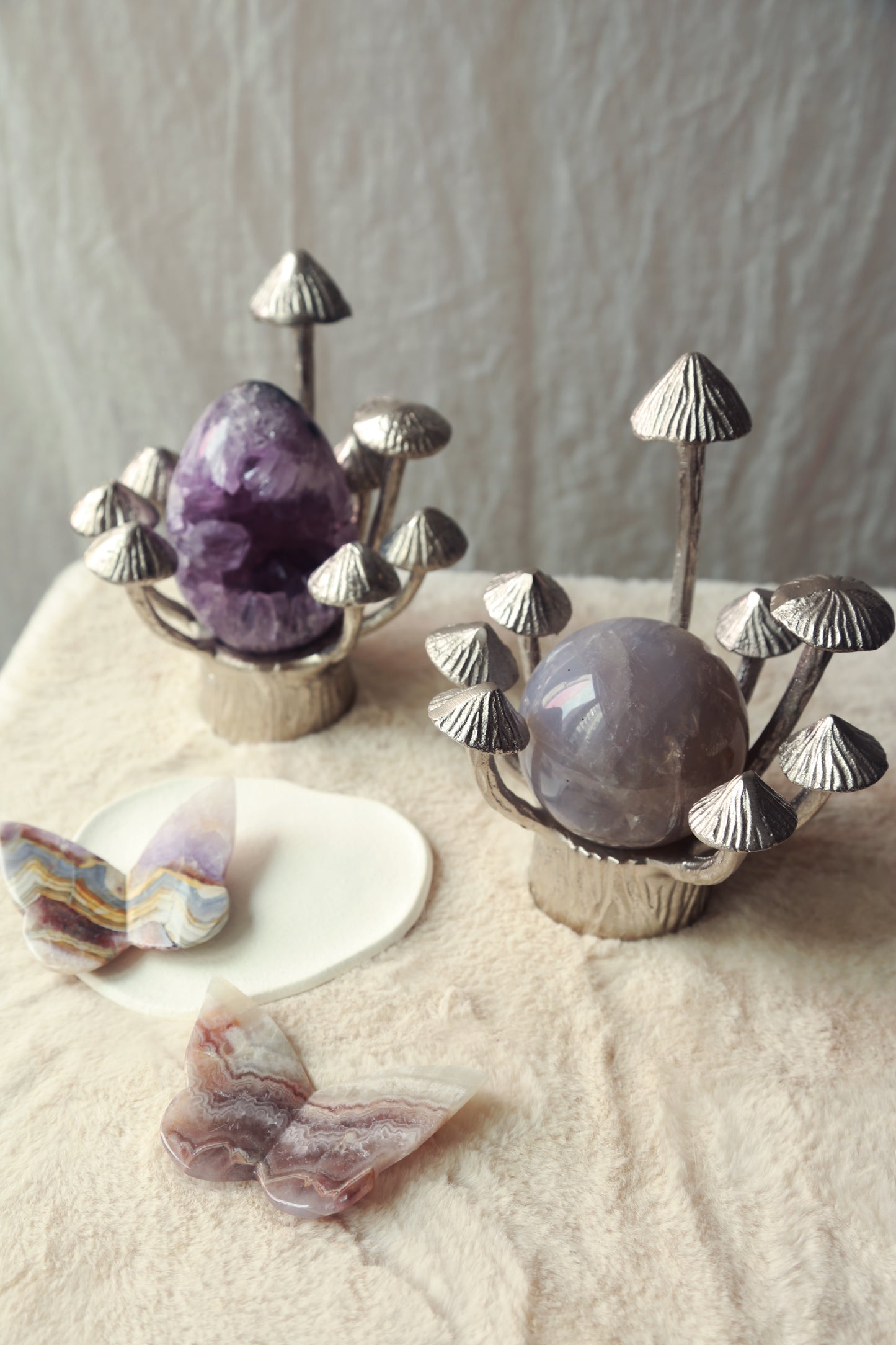 Vintage Silver Mushroom Stand