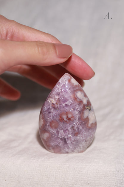 Purple Druzy Flower Agate Freeform/Flame