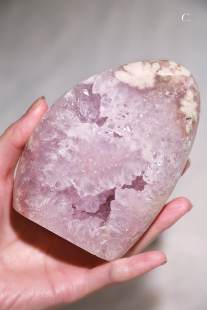 Purple Druzy Flower Agate Freeform/Flame