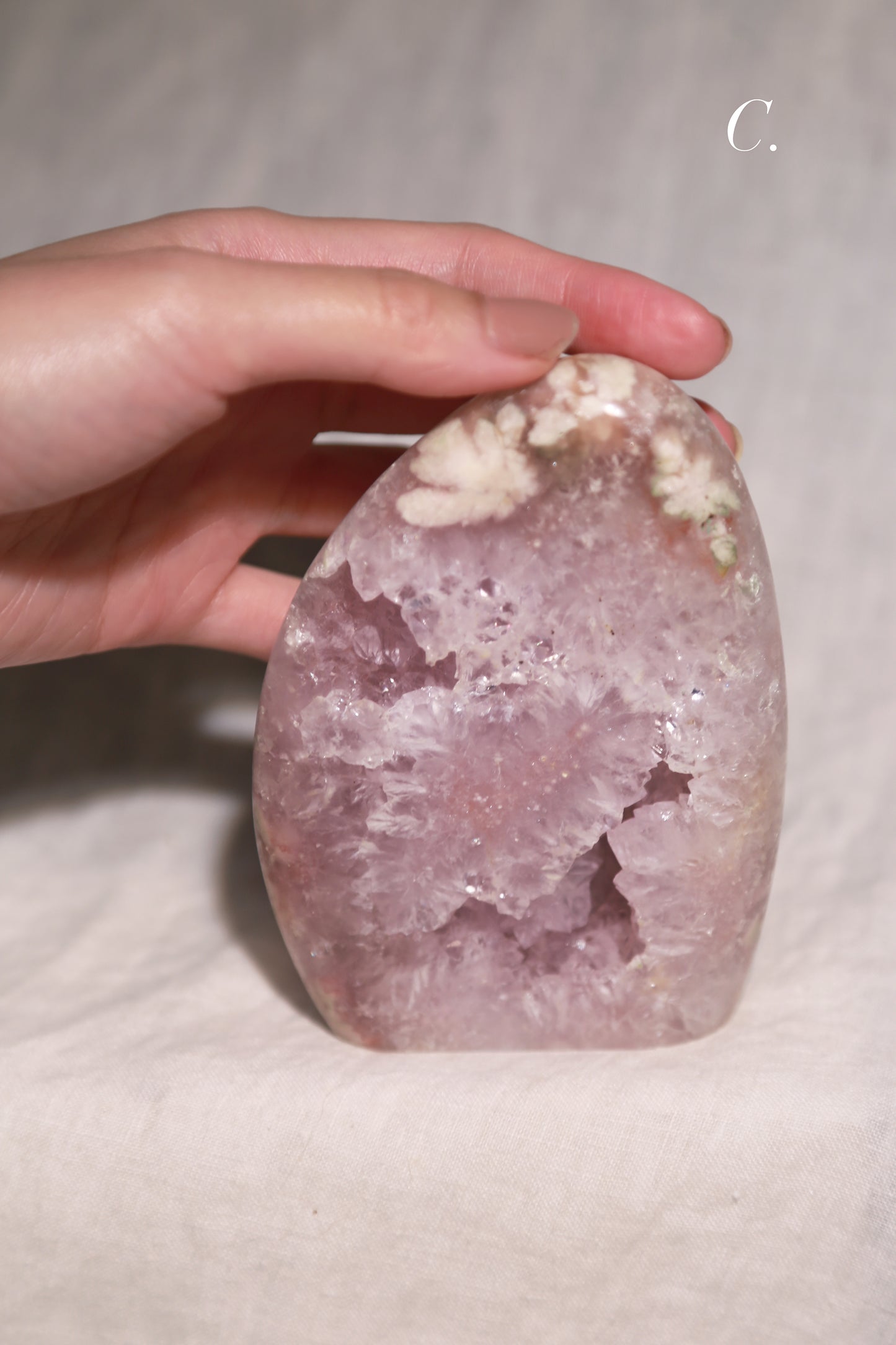 Purple Druzy Flower Agate Freeform/Flame