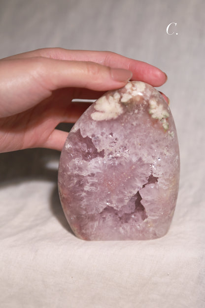 Purple Druzy Flower Agate Freeform/Flame