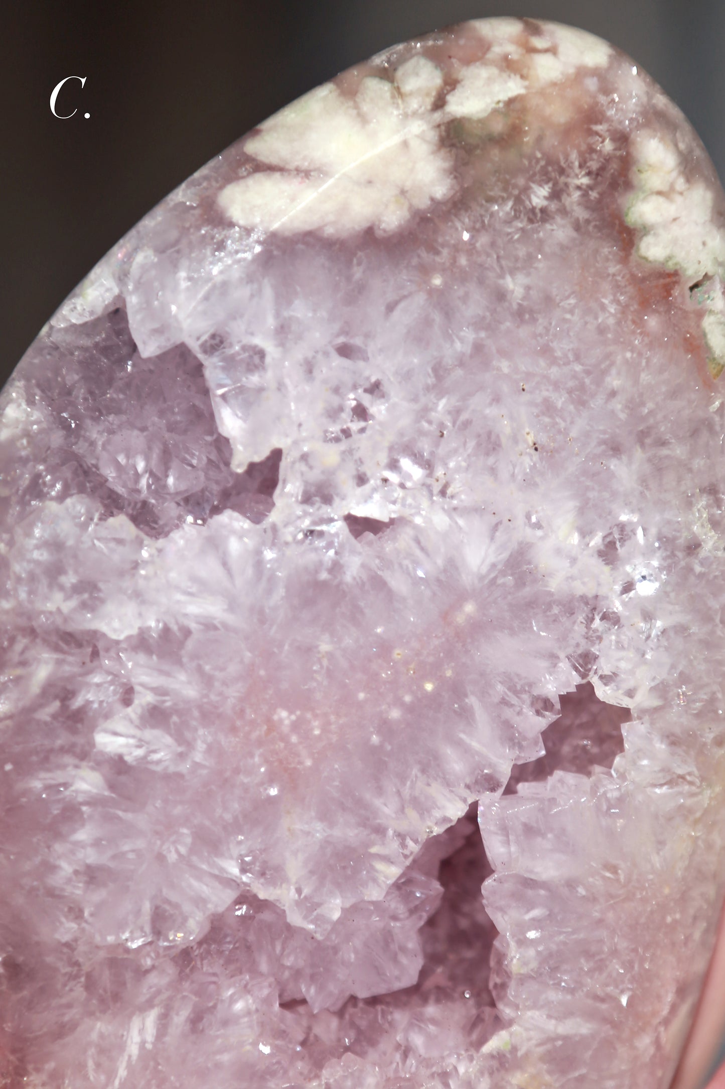 Purple Druzy Flower Agate Freeform/Flame