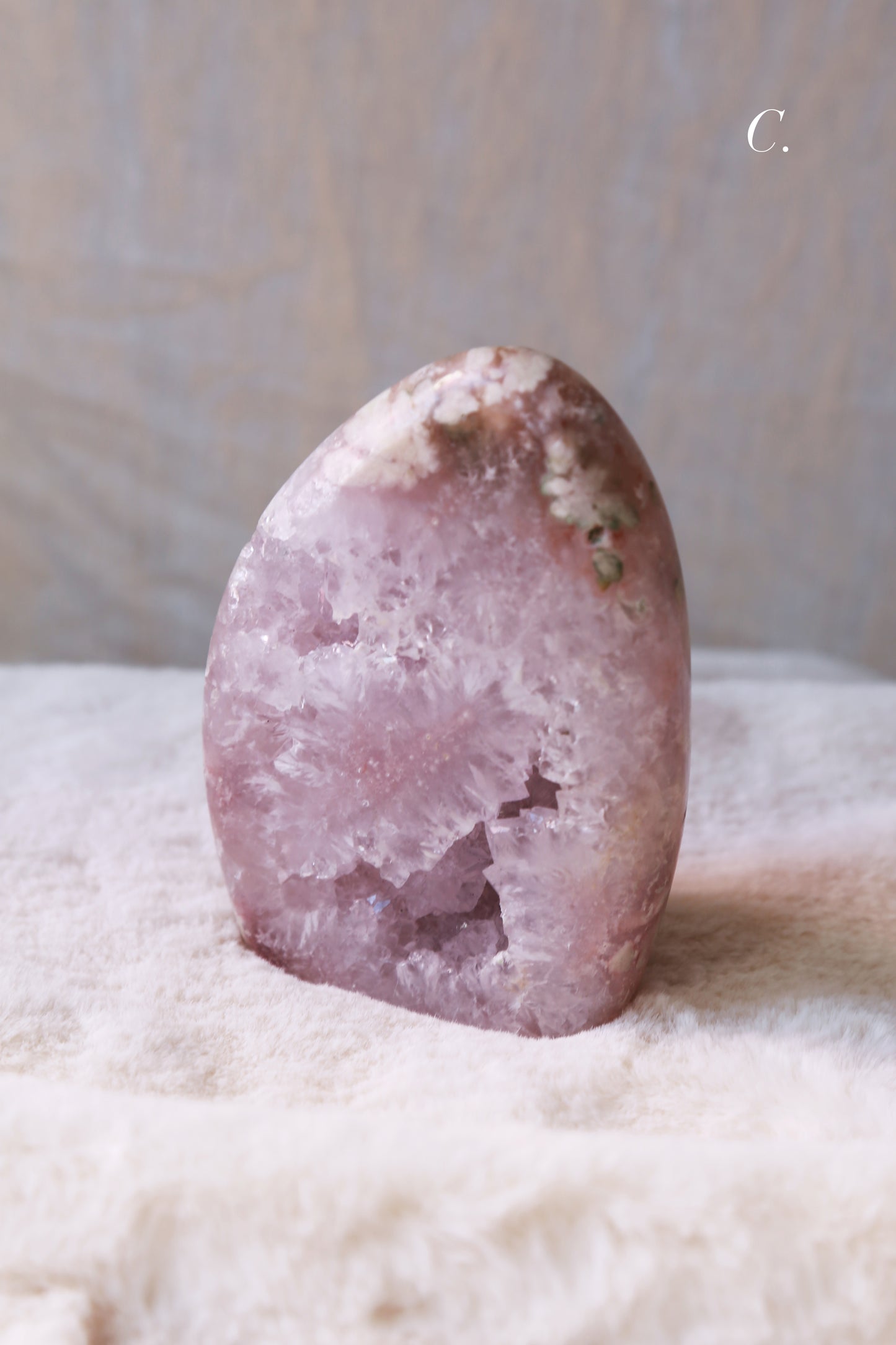 Purple Druzy Flower Agate Freeform/Flame