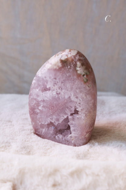 Purple Druzy Flower Agate Freeform/Flame