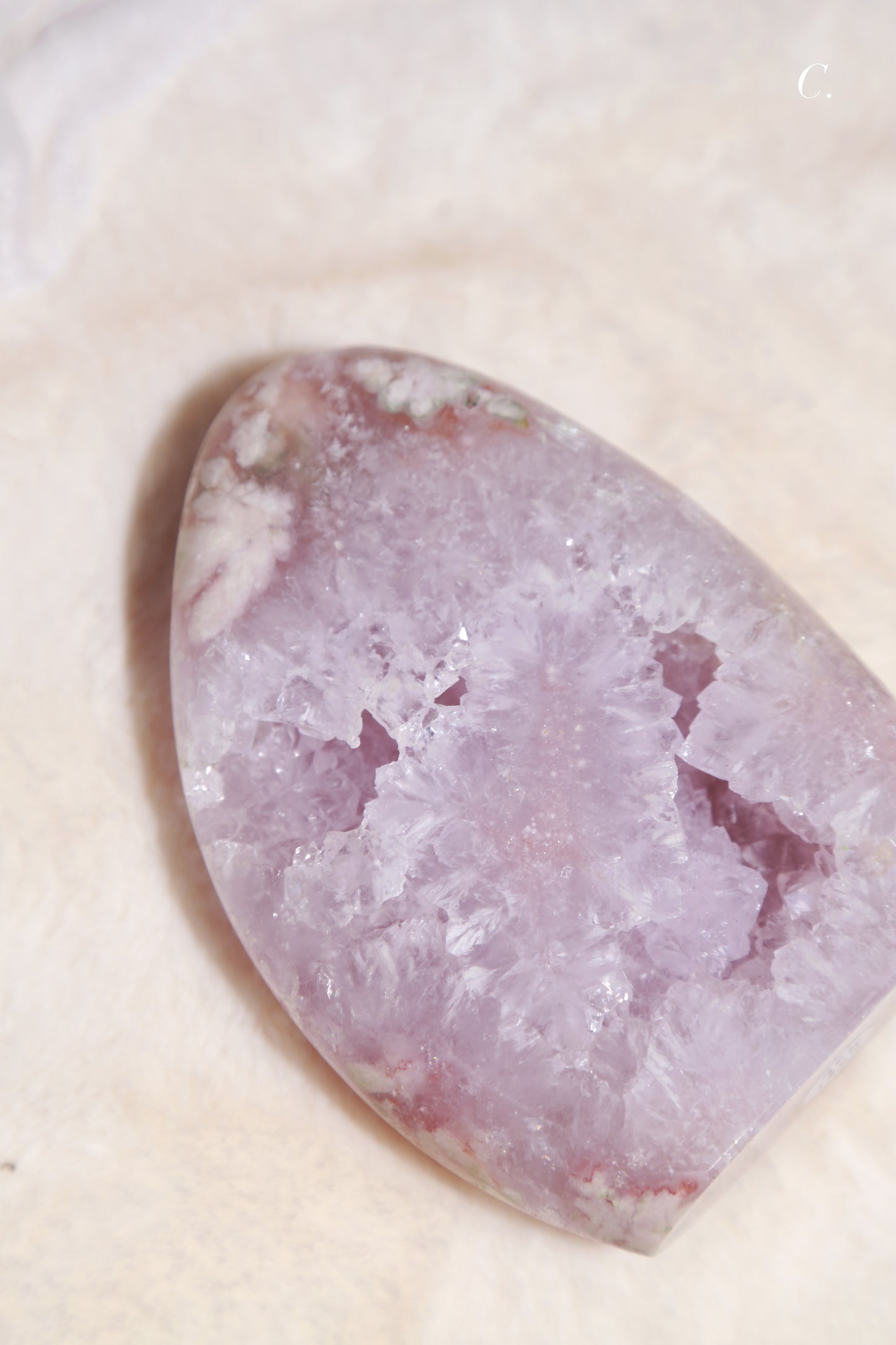 Purple Druzy Flower Agate Freeform/Flame