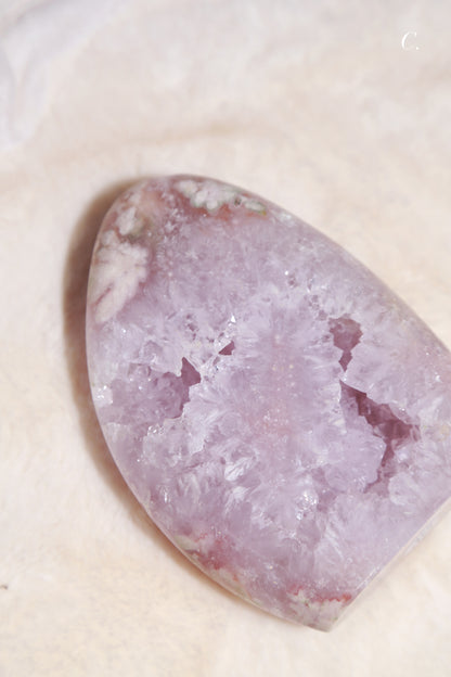 Purple Druzy Flower Agate Freeform/Flame