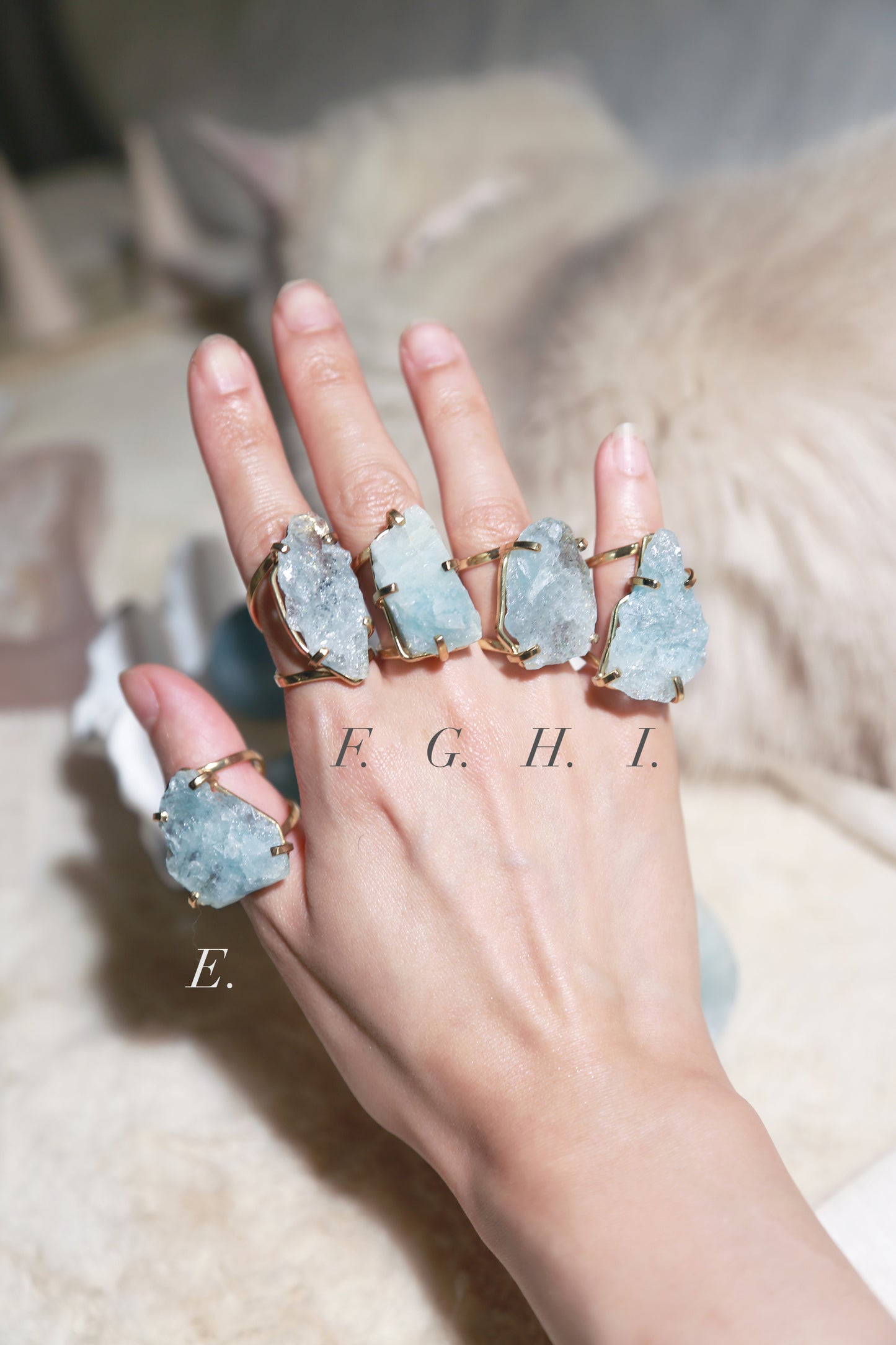 Aquamarine Wire RIng