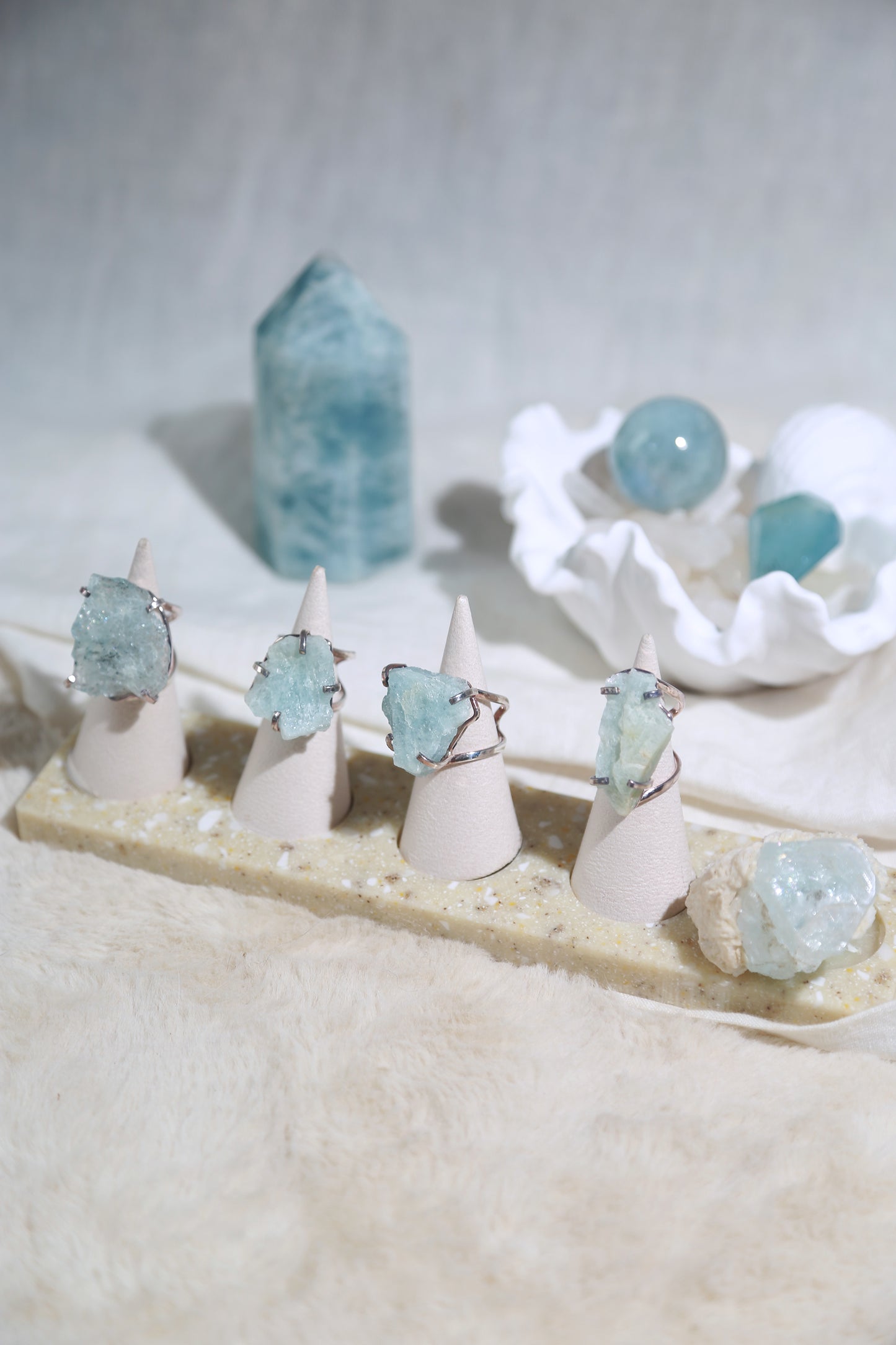 Aquamarine Wire RIng