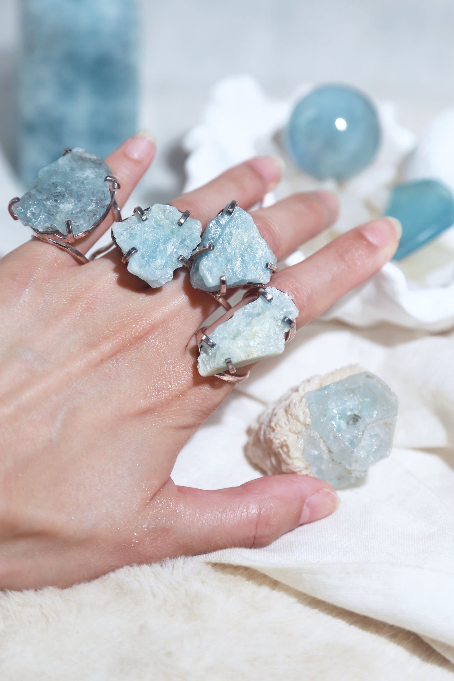 Aquamarine Wire RIng