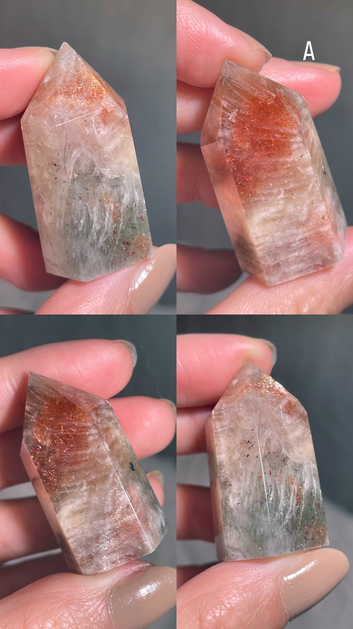 Arusha Sunstone with Green Beryl Point