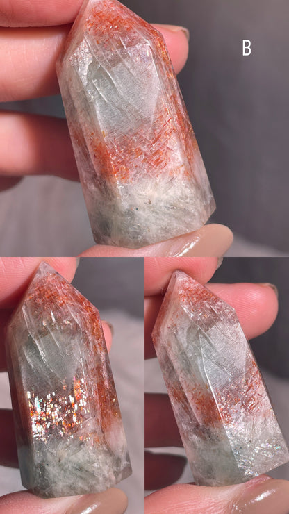 Arusha Sunstone with Green Beryl Point